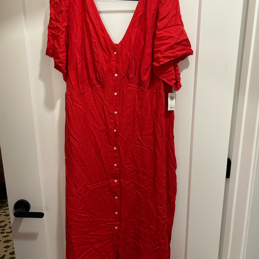 Old Navy Red Button-Down Women's Dress